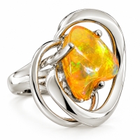 Anillo de Plata con Opalo Mexicano Genuino