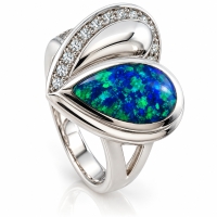 Anillo de Plata con Opalo Australiano
