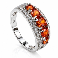 Anillo de Plata de Ley con Opalo de Fuego