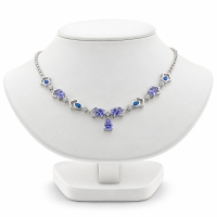 Hermoso Collar de Tanzanita con Piezas de Ópalo Australiano