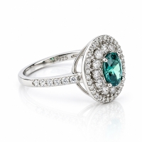 Anillo de Alejandrita Que Cambia de Color En Plata de Ley