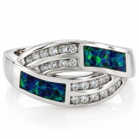 Opalo Australiano en Anillo de Plata