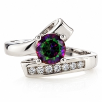 Anillo de Topacio Mistico en Plata Esterlina
