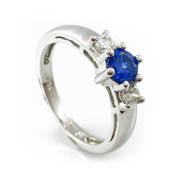 Tanzanite Solitaire Silver Ring