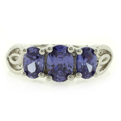 Tanzanite Silver Ring