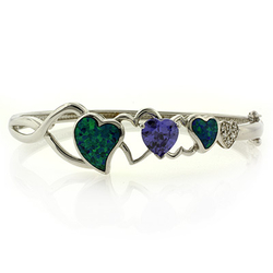 Australian Opal Bracelet with Tanzanite