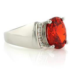 Sterling Silver Fire Cherry Opal Ring