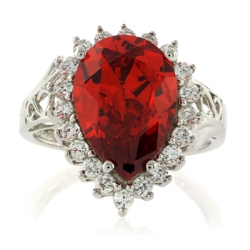 Anillo de Opalo de Fuego en Plata .925