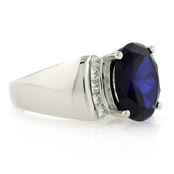 Sterling Silver Sapphire Ring