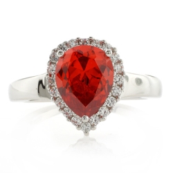 Anillo de Opalo Cereza en Plata de Ley