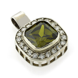 Celebrity Inspired Tourmaline Silver Pendant