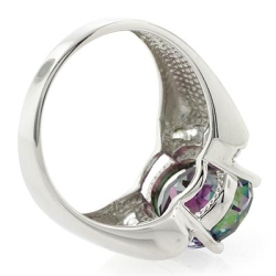 Anillo de Plata de Ley con Topacio Mistico