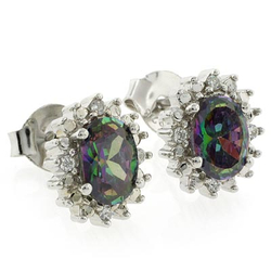 Caribbean Mystic Topaz Elegant Silver Earrings