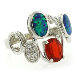 Anillo de Plata con Opalo Genuino