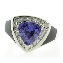 Anillo de Plata con Onix y Tanzanita