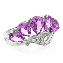 Precioso Anillo de Alejandrita Bicolor ( Morado a Rosa )