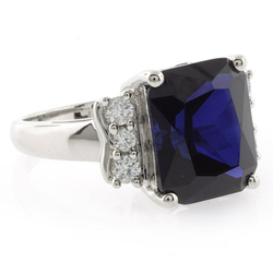 Sapphire Silver Ring