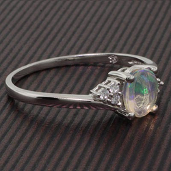 Mined High Quality Mexican Jelly Fire Opal Ring