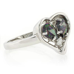 Hermoso Anillo de Plata con Topacio Místico