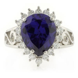 Anillo de Plata .925 y Zafiro