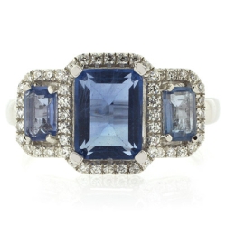 Anillo de Plata .925 con 3 Gemas de Alejandrita