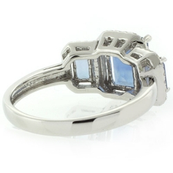 Anillo de Plata .925 con 3 Gemas de Alejandrita