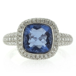 Anillo de Plata de Ley con una Gema de Alejandrita