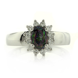 Mystic Topaz in .925 Sterling Silver Ring