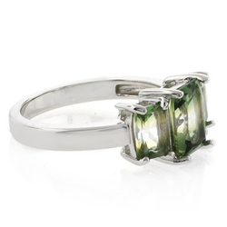 Anillo de Plata .925 con 3 Gemas de Turmalina