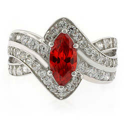 Anillo de Plata .925 con Ópalo Cereza