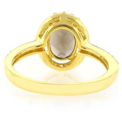 Anillo de Topacio con Baño de Oro 14K