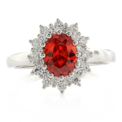 Precioso Anillo de Plata con Ópalo de Fuego