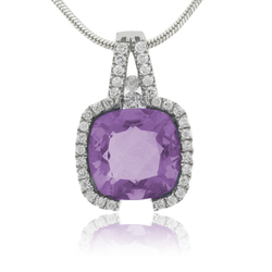 Micropave Color Change Corundum Alexandrite Pendant