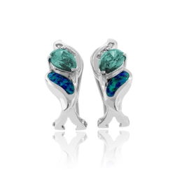 Australian Opal with Alexandrite Earrings
