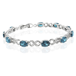 Blue to Green Alexandrite Silver Bracelet