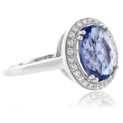 Anillo Hermoso de Alejandrita en Plata .925 ( Azul a Morado )