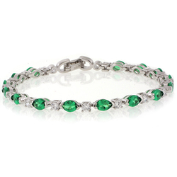 Pulsera de Plata .925 con Esmeraldas