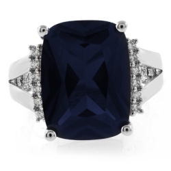 Anillo de Zafiro en Plata de Ley .925