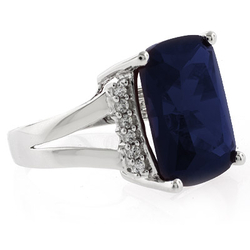 Anillo de Zafiro en Plata de Ley .925