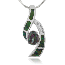 Australian Opal Pendant with Mystic Topaz