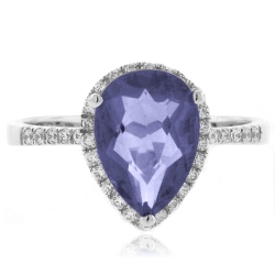 Anillo Hermoso de Alejandrita en Plata .925 ( Azul/Morado )