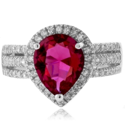 Anillo de Plata Fina .925 con Turmalina Rosa