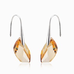 18K Gold Plated Orange Swarovski Crystal Earrings