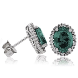 Aretes de Plata Fina .925 con Alejandrita