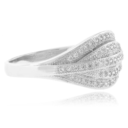 Gorgeous MicroPave .925 Sterling Silver Ring