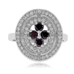 Anillo Lujoso de Topacio Místico en Plata Fina .925