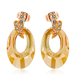 Beautiful 18K Gold Plated Swarovski Crystal Earrings