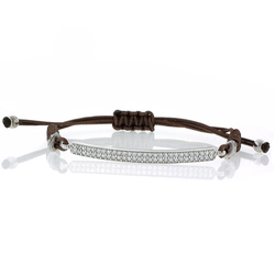 Hermosa Pulsera con Plata .925 y Cordón Ajustable