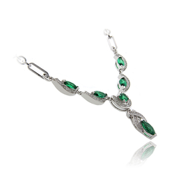 Gorgeous Emerald .925 Sterling Silver Necklace