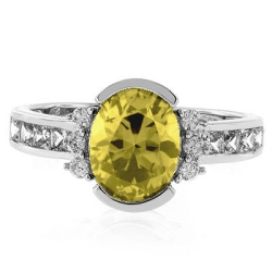 Hermoso Anillo de Citrina en Plata .925
